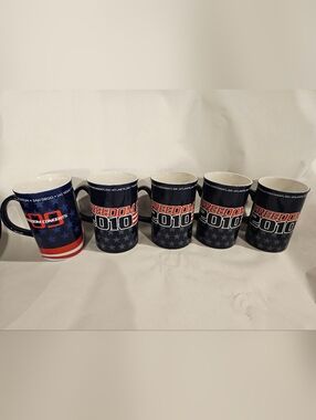 5 Freedom Concert Patriotic Ceramic Coffee Mug - Blue/Red